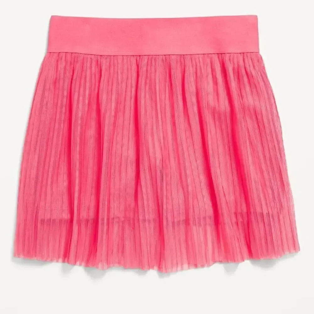 NWT New OLD NAVY Mesh Pleated Coral Hot Pink Athletic Skort Skirt XXL 18 Plus